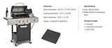Propane Grill 3 Burner Barbecue Grill Stainless Steel Gas Grill with Side Burner and Cover for W1650P205086