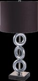 ONE PAIR OF 29"H SILVER 3-RING WITH OUTLET TABLE LAMP B080P334831