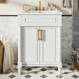 24" Vanity with Integrated Ceramic Sink, Cabinet with 2 Doors, Single Sink N710P277711K