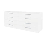 8 Drawer Double Dresser for Bedroom, Wide Storage Cabinet for Living Room Home Entryway, White 35563214