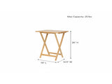 TV Tray Table Set, 3-Piece with 2 Folding Rubberwood Trays and Storage Rack, Natural 40772701