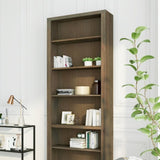 84 inch high 6-shelf Bookcase, No Assembly Required, Barnwood Finish GL-B108P160175