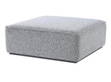 Square Upholstered Ottoman with Black Solid Wood Rubber Feet N769P350123B