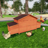 ZNTS Large Wooden Chicken Coop Outdoor Hen House Poultry Cage for Outdoor with 2 Sides Nesting Boxes,2 W773P237999