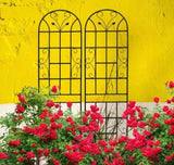 2 Pack Metal Garden Trellis 86.7" x 19.7" Rustproof Trellis for Climbing Plants Outdoor Flower W1586P268034