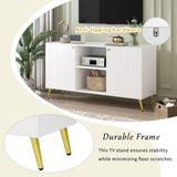 U-Can Modern TV Stand for TVs up to 55 Inches, Entertainment Center Media Console,Adjustable Shelf, N724P198518K