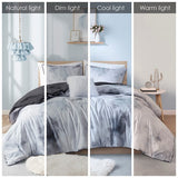 Twin/Twin XL Watercolor Tie Dye Printed Comforter Set with Throw Pillow B035P203246
