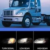 Headlight Assembly Compatible with 2004-2013 Freightliner M2, White Color, Left Driver &Right W1155P284486