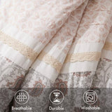 9 Piece Cotton Percale Comforter Set Blush King B03597158