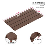 2FT Patio Deck Tiles, DIY Module Interlocking Decking Tiles Floor Tile,Easy and Quick Installation W206P195966