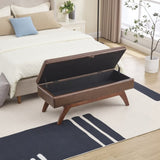 COOLMORE Teddy wool fabric, solid wood feet for solid weighing, and bed end stool with storage W1539P242720