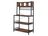 5-Tier Kitchen Bakers Rack with 10 S-Shaped Hooks and 3 Cubes , Industrial Microwave Oven Stand, 93611055