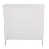 ZNTS FCH Transparent Double Door Side Cabinet White 44876940