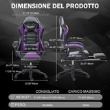 Game Chair, Adult Electronic Gaming Chair, Ergonomically Designed, PU Leather, Lounge Chair with 37554328