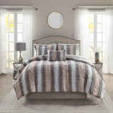 King 4PC Faux Fur Comforter Set B03597118