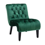 COOLMORE Modern Velvet Armless Accent Living Room Chair / Leisure Chair,Upholstered Fabric Button W39550124