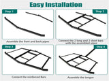 74" Heavy-Duty Drag Harrow with 80 lbs Load Capacity, Tow-Behind Leveling Tool for Driveway, Garden 69892859