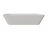 67 Inch Solid Surface Soaking Bathtub - Deep Soak Freestanding Tub T3785P353971