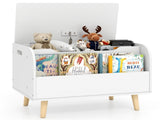 2-in-1 Kids Toy Storage Organizer with Bookshelf, 59.6940.6443.18 cm Pine Wood Toy Chest for 3 48666257