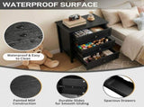 Black embossed P2 MDF particleboard with melamine veneer, framed, 60*40*70cm, 63460125