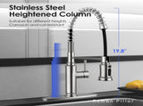 Kitchen Faucet - Spring Kitchen Sink Faucet with 3 Modes Pull Down Sprayer, Single Handle&Deck Plate T3177P277523