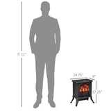 ZNTS 750W/1500W 17 inch Electric Fireplace Heater （Prohibited by WalMart） 47060231