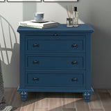 U_STYLE 3-Drawer Storage Wood Cabinet, End Table with Pull out Tray WF319367AAV