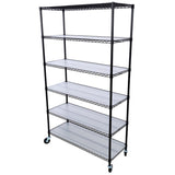 ZNTS 6 Tier 6000lbs Capacity NSF Metal Shelf Wire Shelving Unit, Heavy Duty Adjustable Storage Rack with W465142127