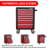 7-Drawer Rolling Tool Chest with Locking Wheels & Drawers, 18.5" D x 28" W x 39.5" H Mobile Tool W3037P309489