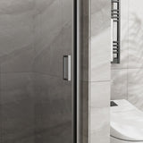 Goodyo 34"x72" Pivot Shower Door, 1/4 inch Thick Tempered Glass Swing Shower Door in Chrome Finish, D163102092