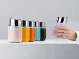 Portable Insulated Cup with Built-in Lipstick Mirror Lipstick Tumbler 160mL yellow 38590702