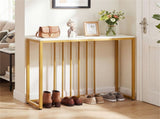 39" Console Table with Built-in Charging Station, Narrow Entryway Table with USB & Type-C Ports 99477409