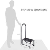 330 lbs Capacity Step Stool - Heavy-Duty Powder-Coated Iron, Large Non-Slip Platform , 00985693