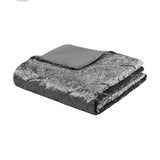 King/Cal King Velvet Duvet Cover Set with Throw Pillow B03596071