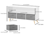 Kids bookcase with Collapsible Fabric Drawers, Children's Book Display, Toy Storage Cabinet 11190729