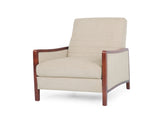 Mid Century Modern Fabric Channel Stitch Wood Pushback Recliner 70451.00FSND