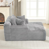 Full- compressed Chaise Lounge Sofa Bed 48.8" Upholstered Sofa Couch with Removable Pillows, Modern 83733908