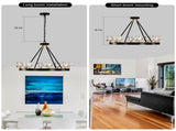Matte Black Gold Wagon Wheel Chandelier Farmhouse Modern Small Crystal Round Chandelier for Living W1592P233064