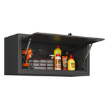 ZNTS Heavy Duty Metal Wall Mounted Tool Storage Cabinet Steel Metal Garage Storage Cabinet for Garage T2398P236482