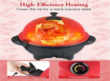 Red 1200W Electric BBQ Grill with Double-Zone Cooking, 2-in-1 Freestanding & Countertop Grill for 63293841