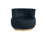 COOLMORE 360 Degree Swivel Cuddle Barrel Accent Sofa Chairs, Round Armchairs with Wide Upholstered, W395P145393