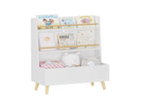 Kids Bookshelf, Book and Magazine Rack, Book Organizer, toy Storage Cabinet Organizer, White 50096524
