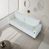 White Corduroy, Modern Style Solid Color Sofa , Multi-Person Sofa, Suitable 24394192