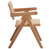 Beige and Natural Arm Chair B062P209281