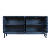 Elegant Sideboard Featuring Sophisticated Wavy Pattern Doors with Arched Groove Design in a Stylish W2696P245317