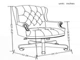 Executive Office Chair - High Back Reclining Comfortable Desk Chair - Ergonomic Design - Thick W1333109019