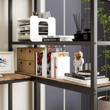 Twin Size Loft Bed with L Shaped Desk and Shelves, Charging Station, Led Lights, Safety Guard & W840P210910