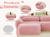 2-seater Modular Sectional Sofa Couches,Soft Fluffy Plush Fabric Bottom Anti-Slip Design,32D High W714P380195
