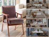 Mid-Century Modern Chair, Living Room Chair with Solid Wood Frame, Accent Chair Extra-Thick W2200P186179