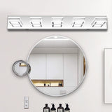 ZNTS (Same as W1340103888/L2006) LED Modern Chrome Makeup, 5-Lights Acrylic Chrome Makeup Mirror W1340P206806